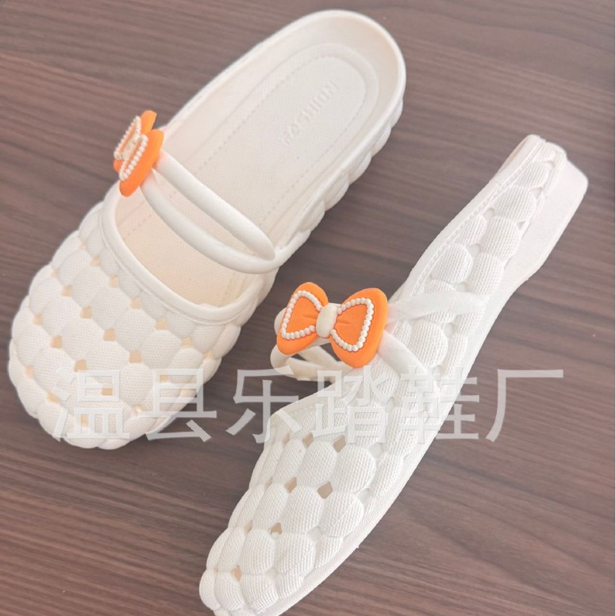 2025 New Summer Clogs, Toe-Toe Slippers for Women, Non-Slip, Cute, Casual, Home and Outdoor Wear, Soft Bottom, Breathable for Bathroom