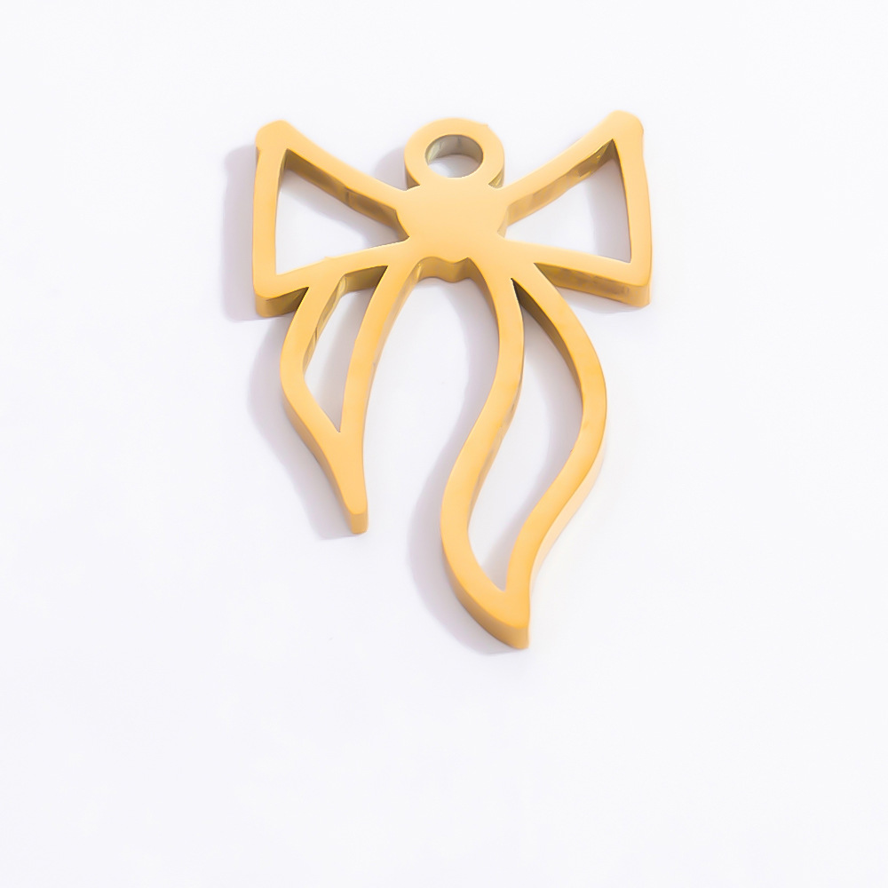 4g Weight 0.03µm-0.05µm Gold Plating Thickness PVD Coated Gold Plating Process Pendant Jewelry Making Type Real Gold Plated Plating Material 1 Piece Quantity 304 Stainless Steel Material Bow Knot Pattern Simple Style, Classic Style Style Waterproof Non Tarnish, Plating Craft 1 Piece 304 Stainless Steel PVD Coated Real Gold Plated Bow Knot Pendant DIY Jewelry Accessories 14