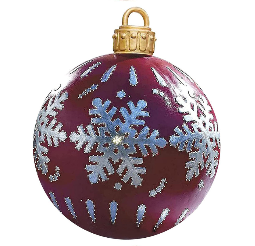 Navidad decoración globo 60cm diversión al aire libre vacaciones atmósfera impresión PVC inflable BOLA DE Navidad artesanía adornos