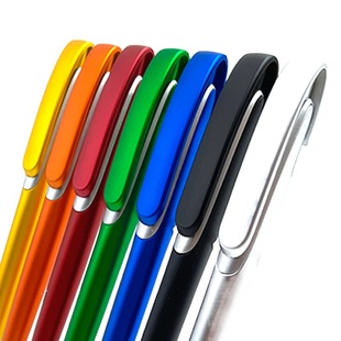 Advertising ballpoint pen press pen clip plastic white rod color spray paint pen wholesale order logo pattern printing manufacturers