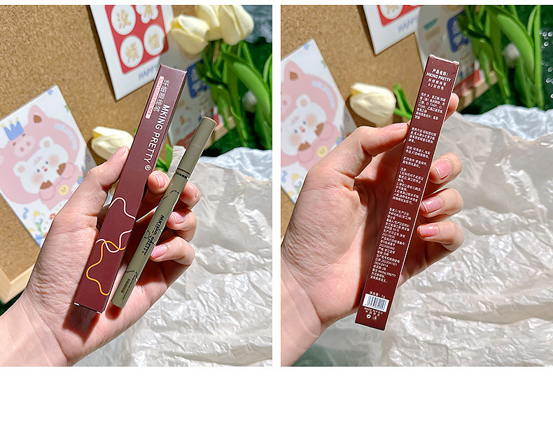 MK Eyeliner liquid pen cotton tip, quick-drying, long-lasting, waterproof, not easy to smudge, extremely fine and smooth, colorful eyeliner eye pen for students undefined