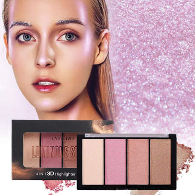Cross-border 4 Pearl Highlight Blush Trimming Biying Blush Highlight Trimming one Cosmetics wholesale