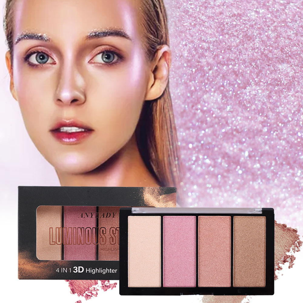 Cross-border 4 Pearl Highlight Blush Trimming Biying Blush Highlight Trimming one Cosmetics wholesale