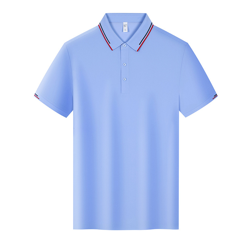 Camiseta de color de contraste de manga corta de Nylum Golf con cuello, deportes de secado rápido, camisa de polo para hombre, lujo ligero personalizado, sentido de alta gama