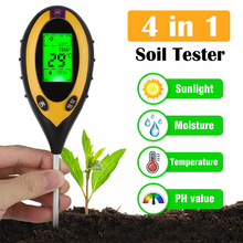 4 in 1 Digital Soil PH Meter Moisture Monitor Temperature跨