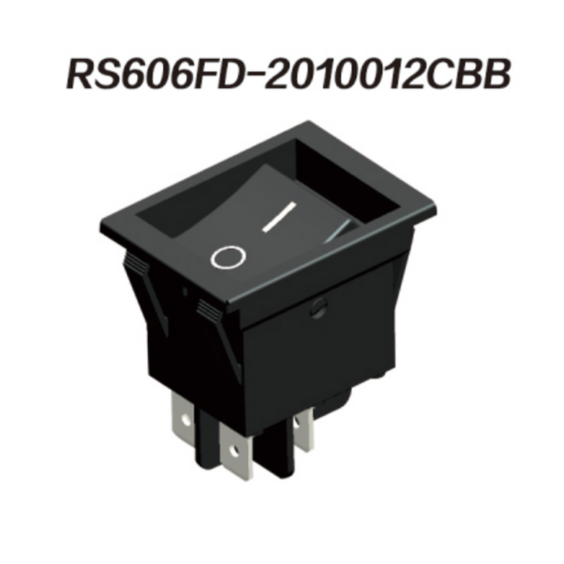 供应4脚2档凹凸船型开关隐藏开关防碰撞镶嵌式翘板开关 取暖器电