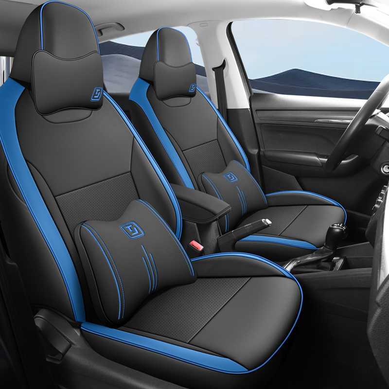 Car Seat Cushion | Skoda Modelə uyğun (Original) oturacaq örtükləri - black-blue-deluxe-edition-note-car-model-year-rear-row-half-cover