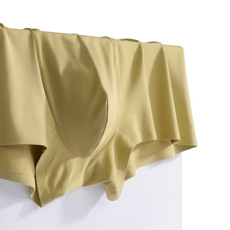 嚴選蘭精莫代爾男士內褲中腰透氣無縫平角內褲男純色舒適四角褲頭