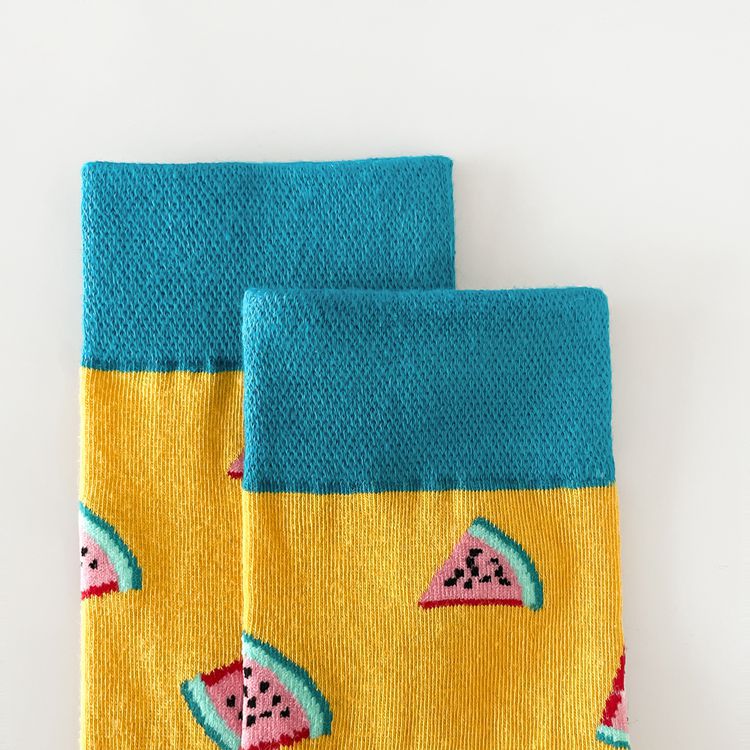 A Pair Quantity Unisex Casual Animal Fruit Flower Cotton Crew Socks A Pair