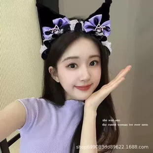 Ободок Kuromi в стиле лолита для фото
