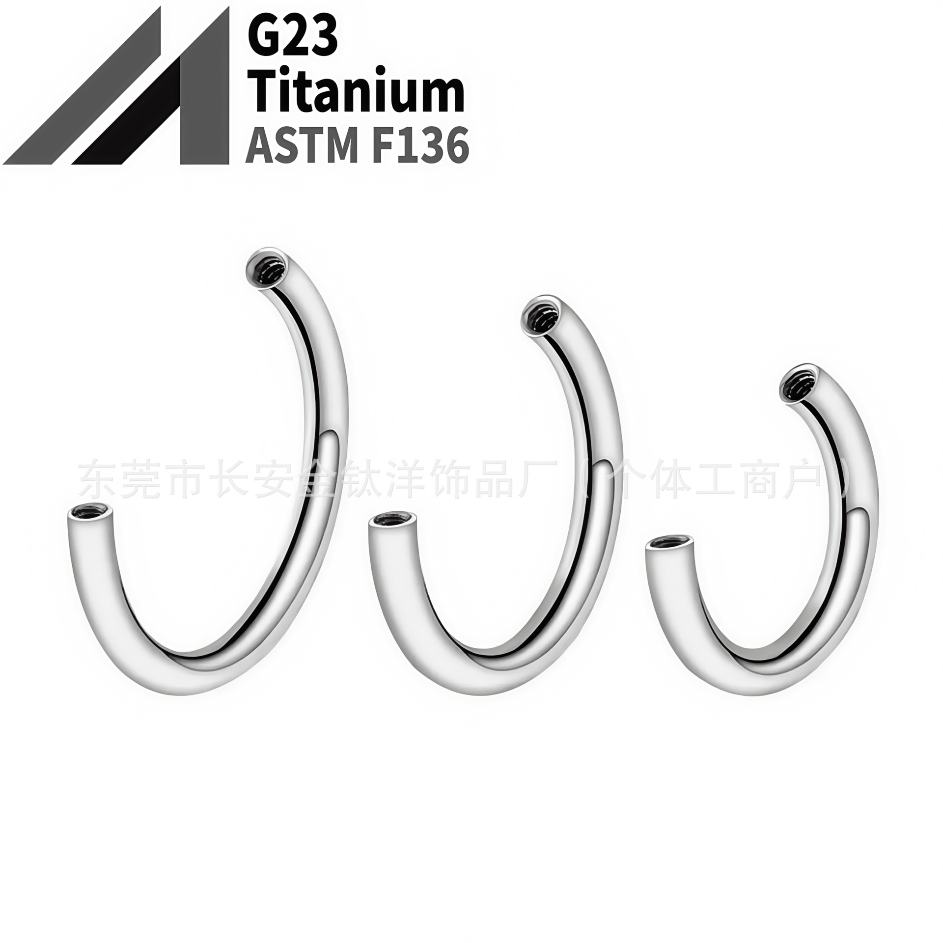 16G labret stud size and finish detail