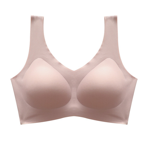 Yunduo Large Size Latex Bra One-piece Wireless Push-up Comfortable Vest Style Maternity Sports Seamless Bra for Women