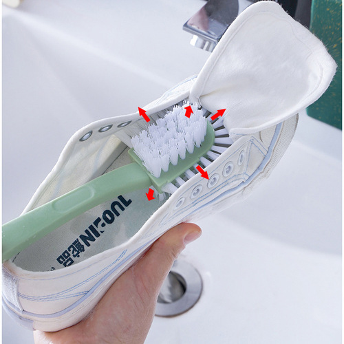 Five-sided shoe brush, household multi-functional shoe cleaning tool, durable soft-haired shoe brush, shoe brush does not damage shoes and clothing