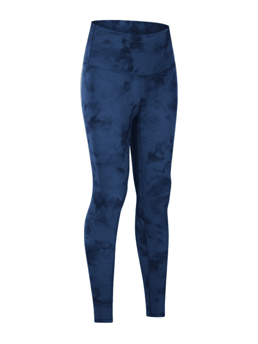 Ningbo Yuancheng europeo y americano tie-teñido melocotón fitness pantalones de doble cara cepillado cintura alta cadera elevación estiramiento primavera y verano yoga pantalones desgaste exterior