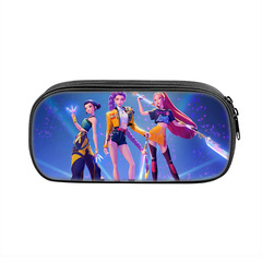 跨境新品Huntrix Kpop印花周边笔袋猎魔女团中小学生铅笔文具盒