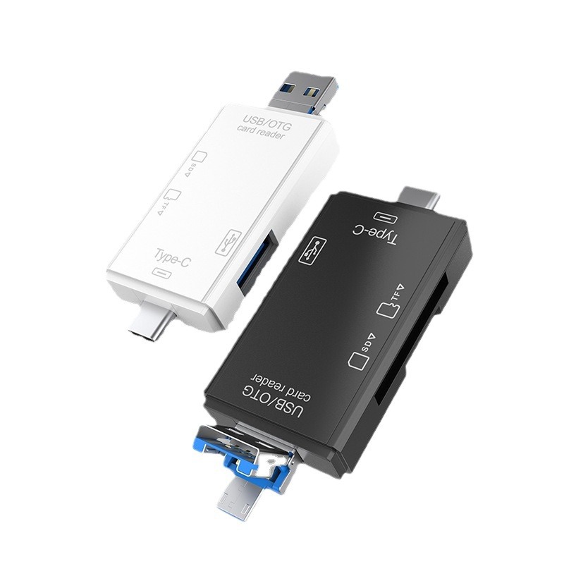 Fábrica seis-en-uno multi-función OTG lector de tarjetas tipo-C android SD/TF tarjeta u disco usb3.0 teléfono móvil ordenador