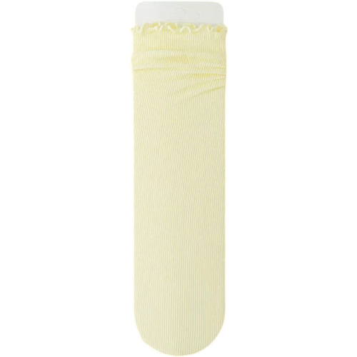 Fungus edge socks women's ice socks spring and summer thin pile socks summer mid-tube ice silk velvet white socks