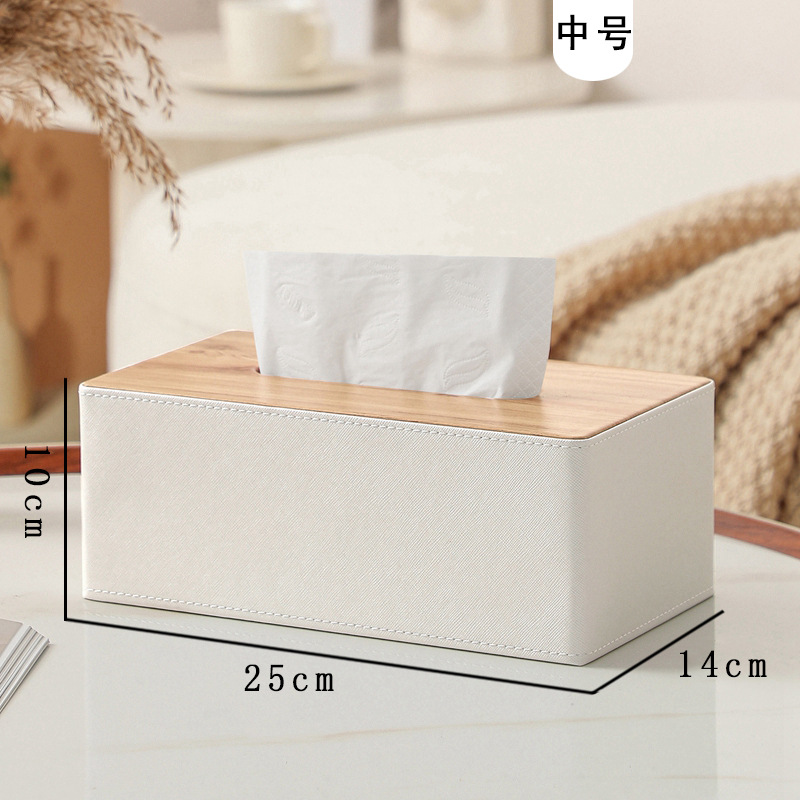 Letras comerciales impreso logo Hotel caja de pañuelos de cuero moderno minimalista Oficina caja de pañuelos sala de estar hogar Club