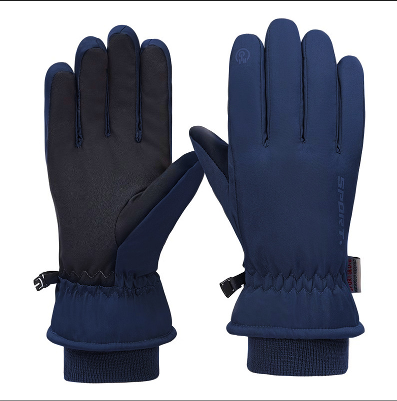 Nuevos guantes de esquí de invierno para hombres y mujeres al aire libre ciclismo impermeable antideslizante pantalla táctil cálido forro polar engrosado transfronterizo al por mayor