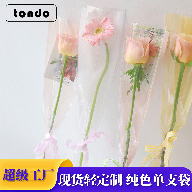 (procesamiento personalizado) macarón de color sólido bolsas de paquete de flores materiales de embalaje