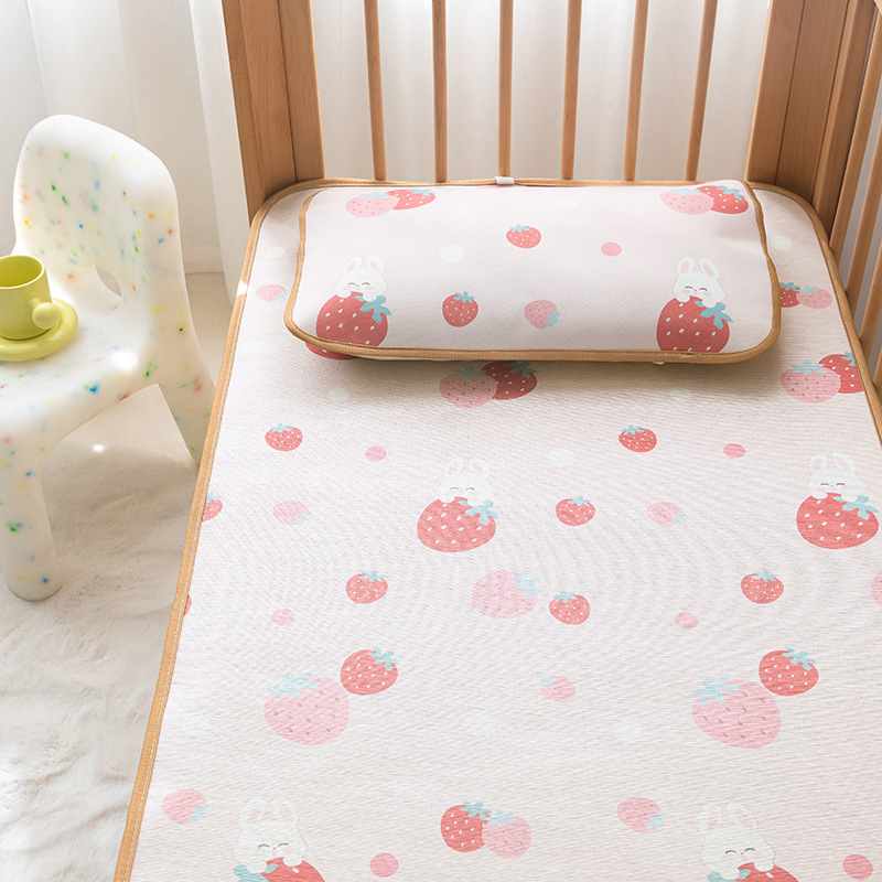 Baby Cold Mat Children's Bed Ice Silk Mat Nap Kindergarten Summer Baby Ice Silk Rattan Mat Summer Soft Mat Cushion