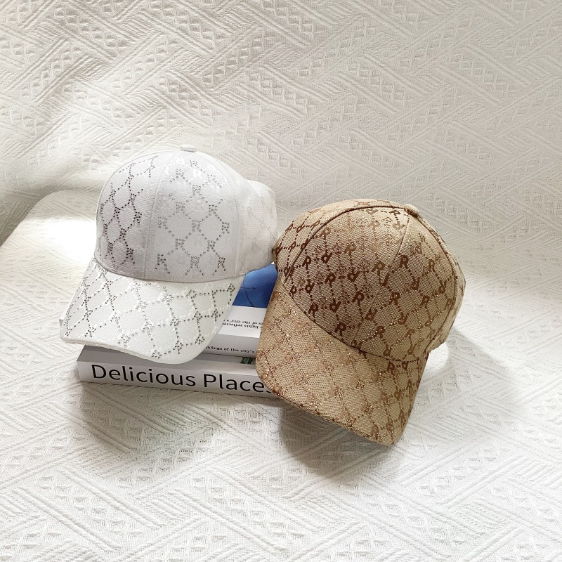 Cappellino da baseball jacquard lettera diamante cappello sole_voghion.com