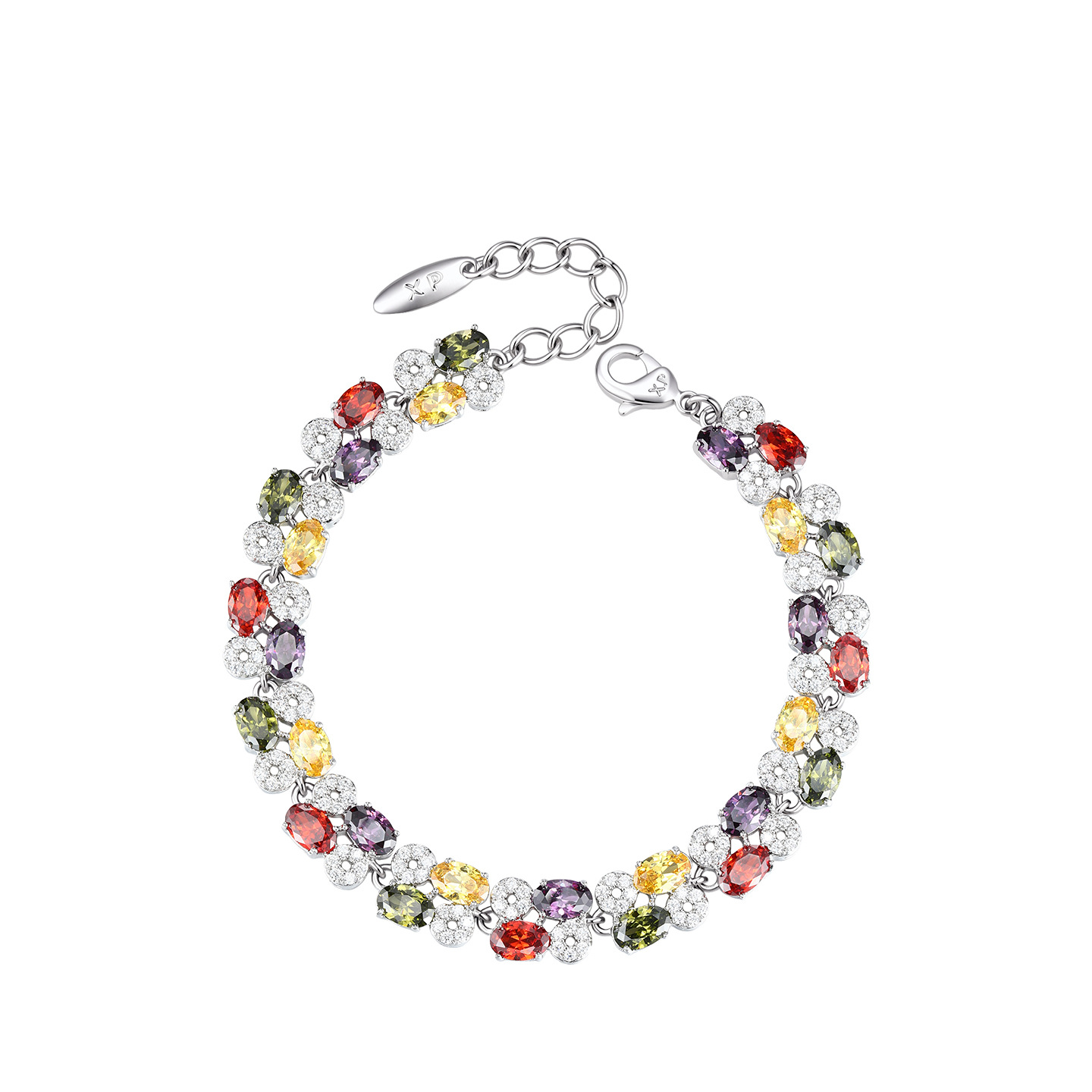 Pulsera con Diseño Geométrico de Aleación de Cobre Galvanizado para Mujer
