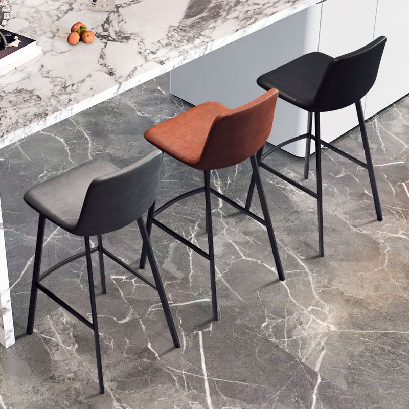 Nordic Light Luxury Bar Stool for Home Use, High-Legged Stool, Modern Minimalist Bar Chair with Backrest, Trendy Ins-Style Front Desk Chair