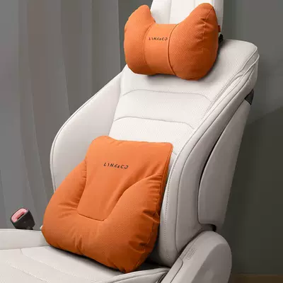Headrest | 02 03 05 06 08 09 - lynk-co-car-logo-yacht-velvet-ideal-orange-headrest-lumbar-support-standard