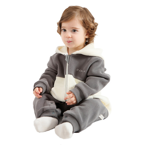 Baby onesie in the style of David Bellamy, animal-themed and super cute, suitable for spring and autumn/winter, unisex, anti-static, crawling suit for boys