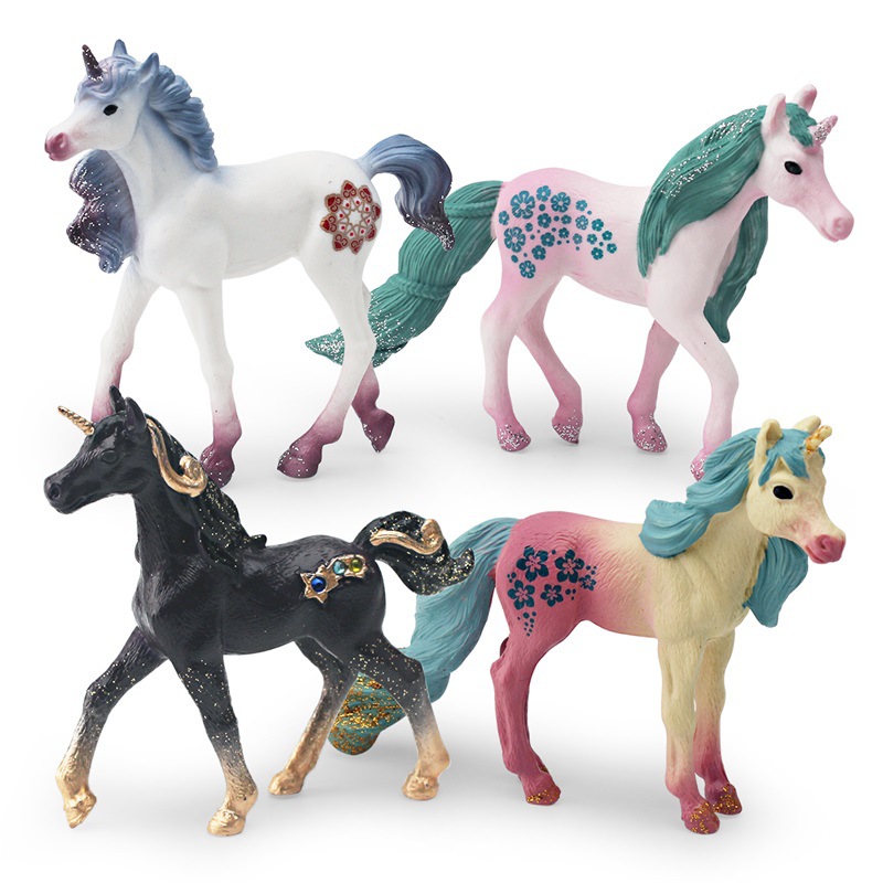 Amazon simulación occidental mito modelo animal cuento de hadas europeo elfo unicornio escritorio estática decoración juguete