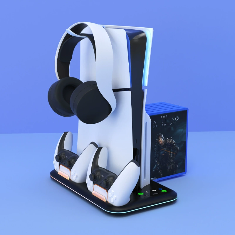 PS5SLIM консоль охладительная подставка RGB свет PS5 держатель сиденье полная гарнитура плата хранения