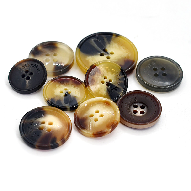 Button Button All-match Men's Black Button Suit Button Suit Pants MAX Button Round Clothes Button Clothes Button