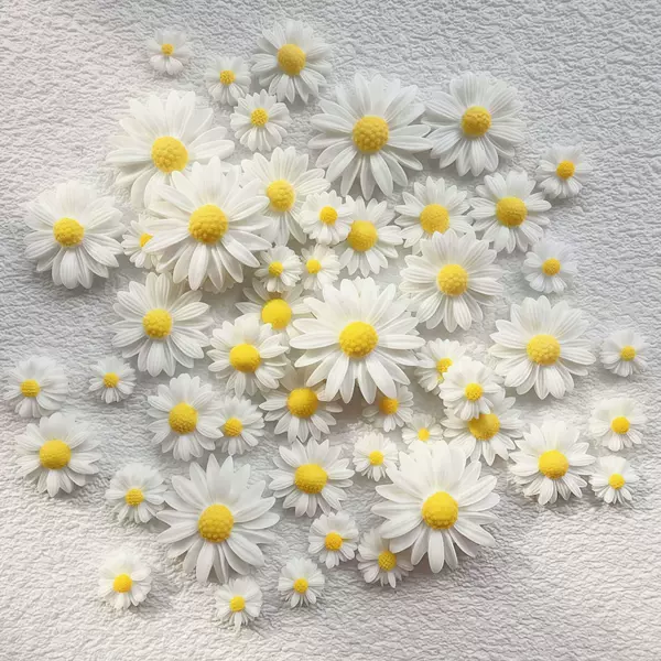Cross-Border Sunflower Daisy Sunflower Nail Art Accessories Resin Cute White Flowers DIY Mobile Phone Case Accessories