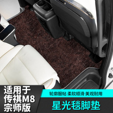 适用于传祺m8宗师版中排星空脚垫地毯改装饰车载配件汽车专用品贴
