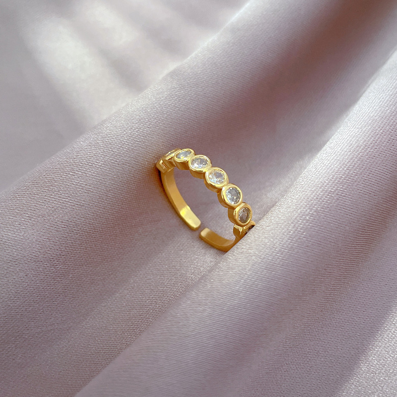 【 Real Gold Plating 】 Open Ring Simple Circle Personalized Ring Index Finger Ring Ring Ring Red Same Style Simple and_ipsvogv.com
