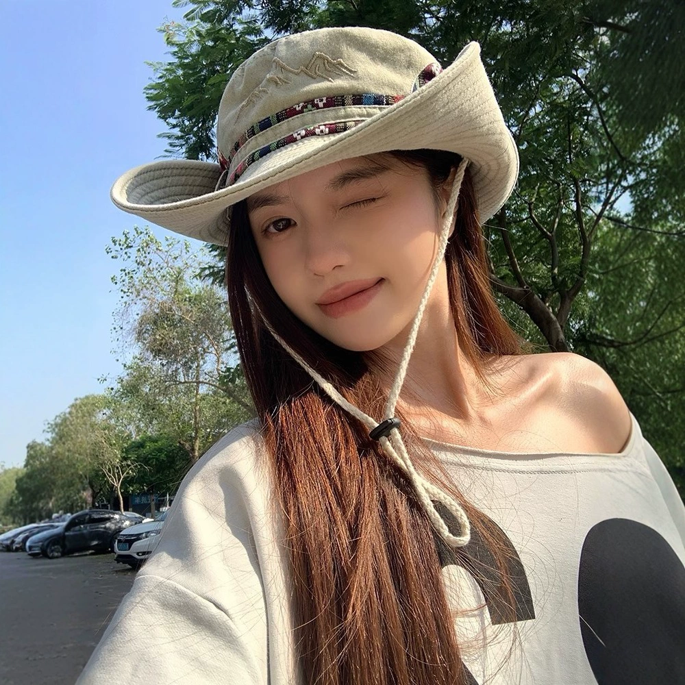 Denim summer travel climbing sun hat