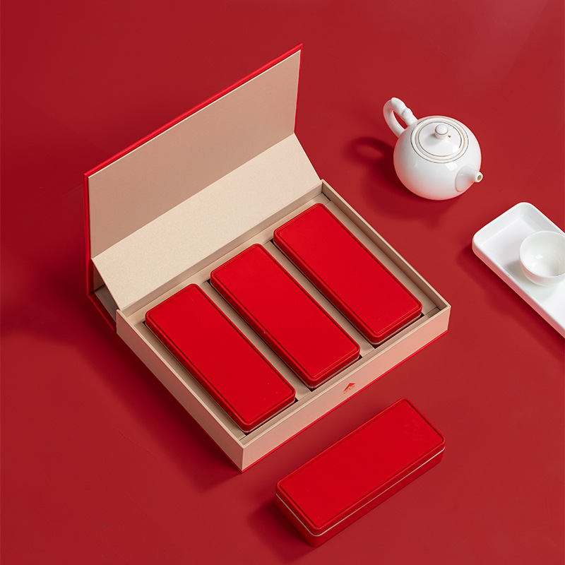 高档茶叶包装盒空礼盒装肉桂摆泡装铁罐红茶岩茶一两二两三两盒子