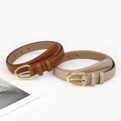 Korean Version New Style Belt Women Fashion Two-Sided PU Needle Buckle Simple Versatile Jeans Women Waist Belt Trend Direct Manufacturer Sales