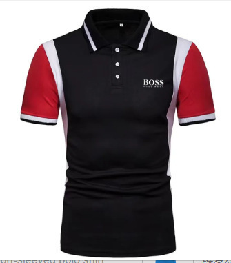 2024 nuevo Aliexpress transfronterizo verano delgado casual de manga corta cremallera estriada solapa camiseta camiseta polo