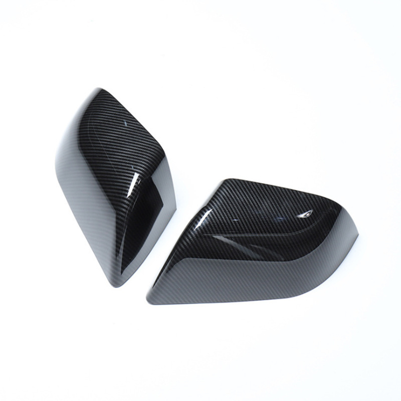 Aplicable a la nueva versión de Tesla del modelo 3/Y de la carcasa protectora del espejo retrovisor negro Ya tesla patrón de taladro de carbono del espejo retrovisor
