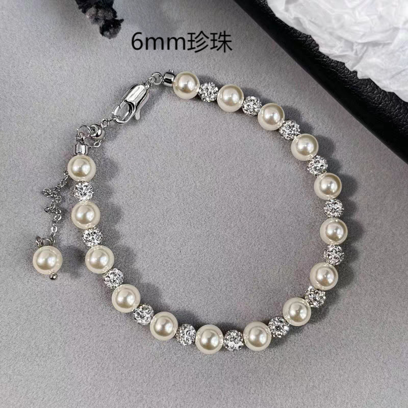 [테일체인팔찌] A급 오프화이트 진주-810