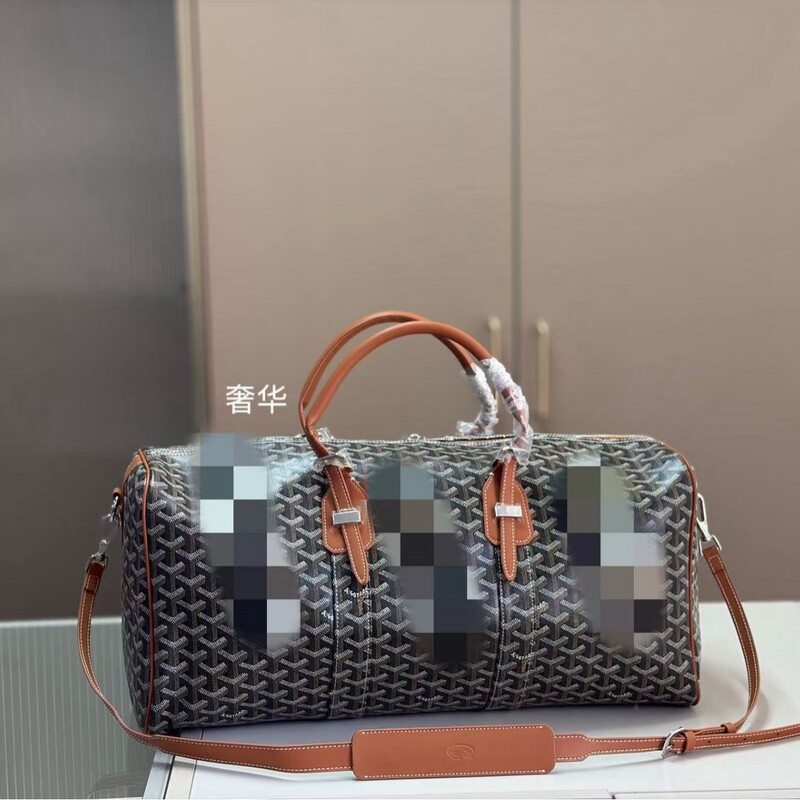 Goyard Large-Capacity Travel Bag Luggage Storage Bag Handbag Tote Dog-Tooth Pattern Bag