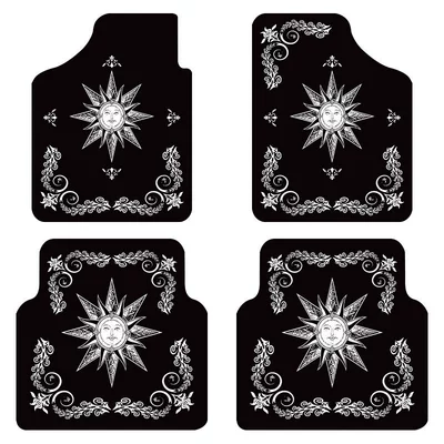 Universal Foot Pad — and Suv Foot Mats, Non-Slip - sun-goddess-main-driver-co-pilot-two-piece