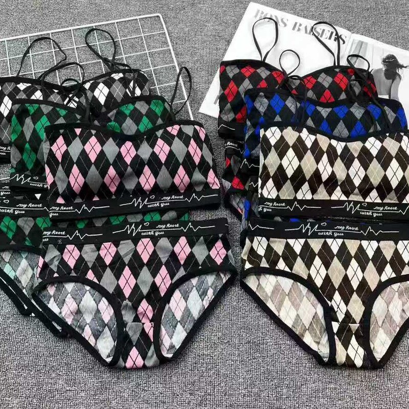 6611 # In-Stock Low-Priced Sexy and Fashionable Camisole Bra with Beautiful Back Design, Comfortable and Breathable Lingerie Set