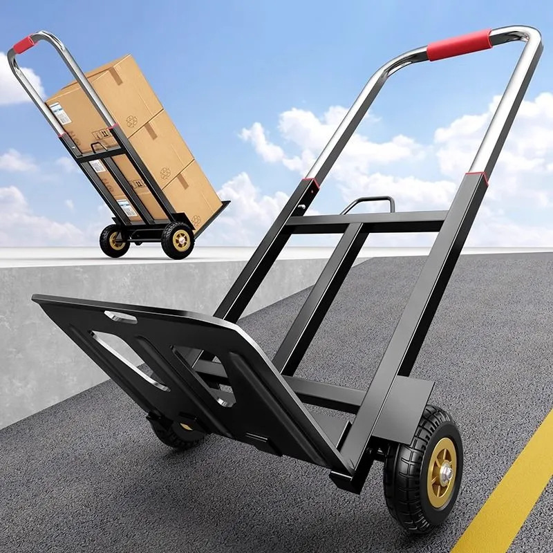 Plegable pequeño carro de tracción subir escaleras carro de transporte pesado mano remolque para comprar verduras subir a las escaleras tirar de mercancías carro portátil al por mayor