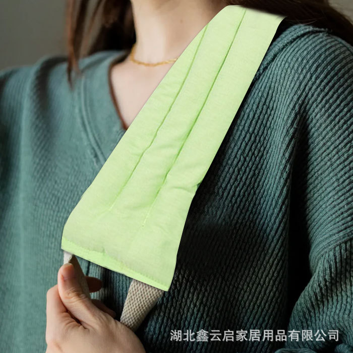 Cross-Border Hot-Selling Flaxseed Mineral Beads Heating Long Neck Wrap Multifunctional Heating Pad Factory Wholesale Customizable