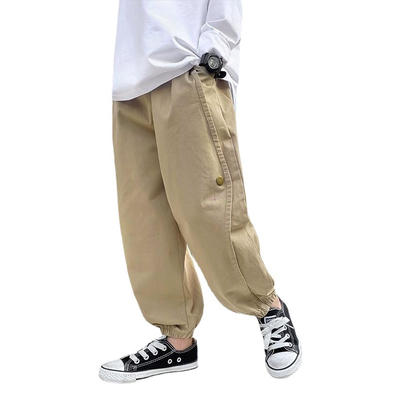 Брюки для мальчиков, длинные брюки для детей от 3 до 12 лет, детские весенние повседневные брюки для мальчиков, в стиле детской рабочей одежды среднего и большого размера.