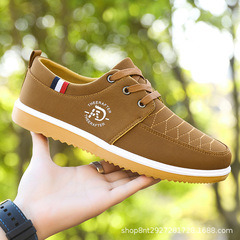 2024 Old Beijing Cloth Shoes Anti-Slip Men's Soft Bottom Casual Men's All-Purpose Canvas Shoes Work Breathable Men's Shoes Trendy Board Shoes 