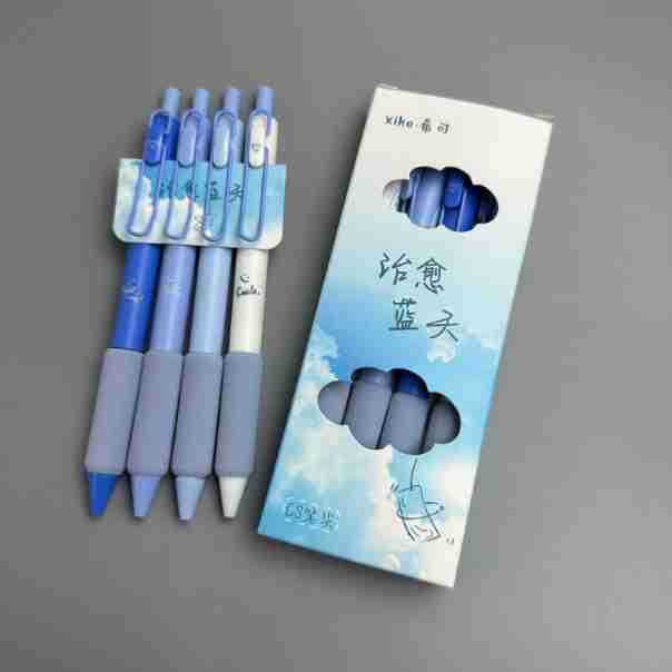 Xike CS bolsa de pluma europea de alta apariencia de secado rápido push pluma esponja vaina gel pluma super suave cepillo pregunta pluma al por mayor pluma de agua